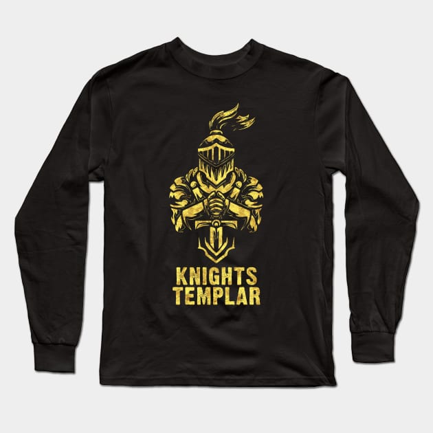 Knights Templar A Child of GOD a Warrior of CHRIST Long Sleeve T-Shirt by Naumovski